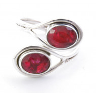 Rubīns - sudraba gredzens